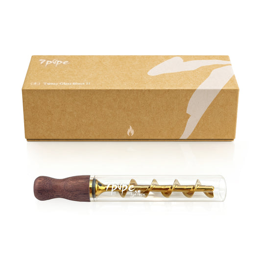 Twisty Glass Blunt Complete Bundle -Gen 2 Black Walnut, Lighter &Collector