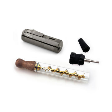 Twisty Glass Blunt Complete Bundle -Gen 2 Black Walnut, Lighter &Collector